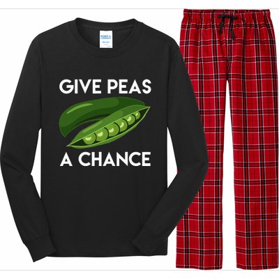 World Peaspeace Give Peas A Chance Earth Day Long Sleeve Pajama Set