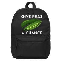 World Peaspeace Give Peas A Chance Earth Day 16 in Basic Backpack