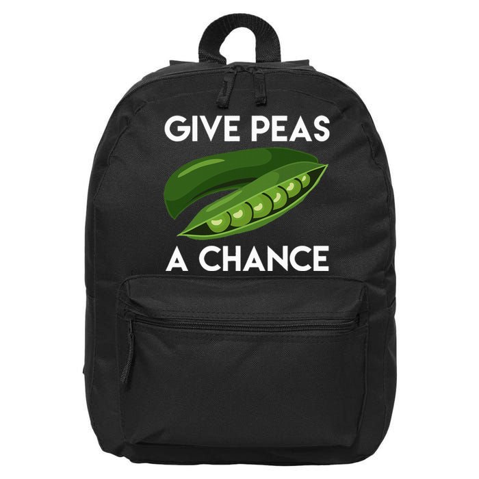 World Peaspeace Give Peas A Chance Earth Day 16 in Basic Backpack