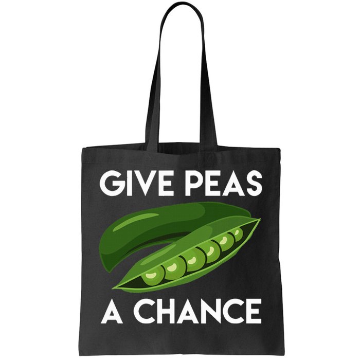 World Peaspeace Give Peas A Chance Earth Day Tote Bag