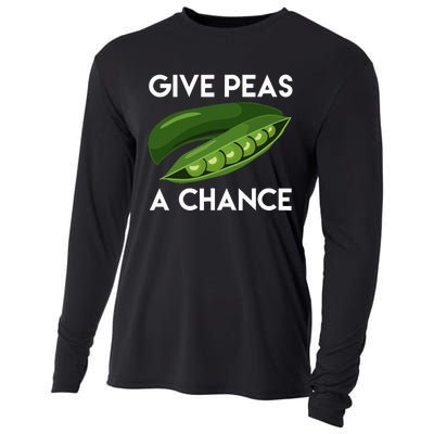 World Peaspeace Give Peas A Chance Earth Day Cooling Performance Long Sleeve Crew