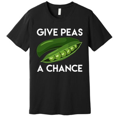 World Peaspeace Give Peas A Chance Earth Day Premium T-Shirt