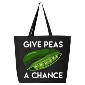 World Peaspeace Give Peas A Chance Earth Day 25L Jumbo Tote