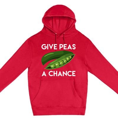 World Peaspeace Give Peas A Chance Earth Day Premium Pullover Hoodie