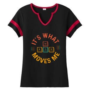 Wasd Pc Gamer Gifts Video Gaming Ladies Halftime Notch Neck Tee