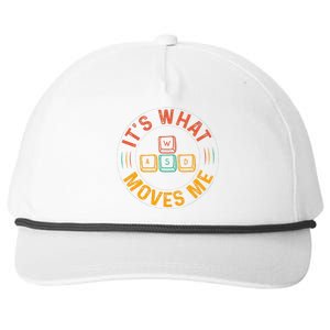 Wasd Pc Gamer Gifts Video Gaming Snapback Five-Panel Rope Hat