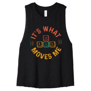 Wasd Pc Gamer Gifts Video Gaming Women's Racerback Cropped Tank