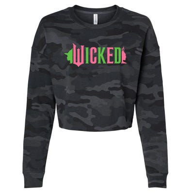 Wicked P.I.N.K & Green Cropped Pullover Crew