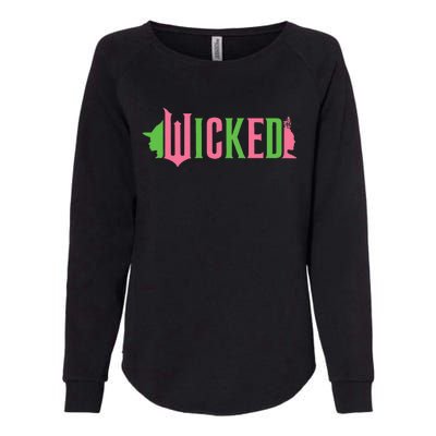 Wicked P.I.N.K & Green Womens California Wash Sweatshirt