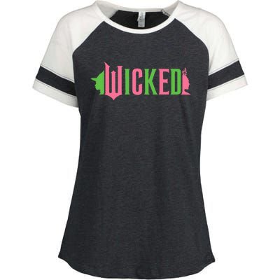 Wicked P.I.N.K & Green Enza Ladies Jersey Colorblock Tee