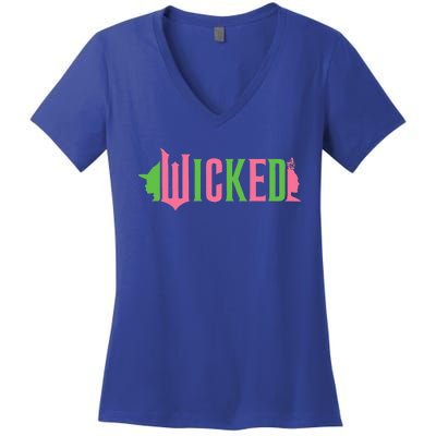 Wicked P.I.N.K & Green Women's V-Neck T-Shirt