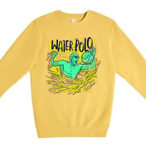 Water Polo Grunge Premium Crewneck Sweatshirt