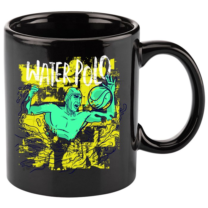 Water Polo Grunge 11oz C Handle Ceramic Mug