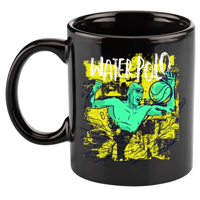 Water Polo Grunge 11oz C Handle Ceramic Mug