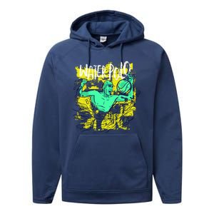 Water Polo Grunge Performance Fleece Hoodie