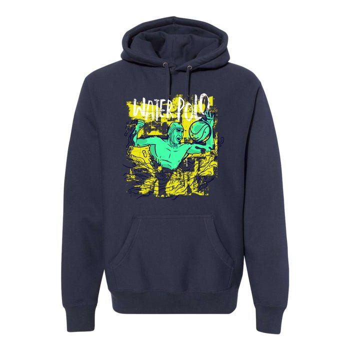 Water Polo Grunge Premium Hoodie