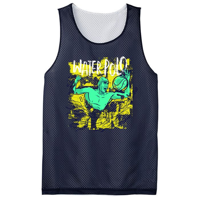 Water Polo Grunge Mesh Reversible Basketball Jersey Tank