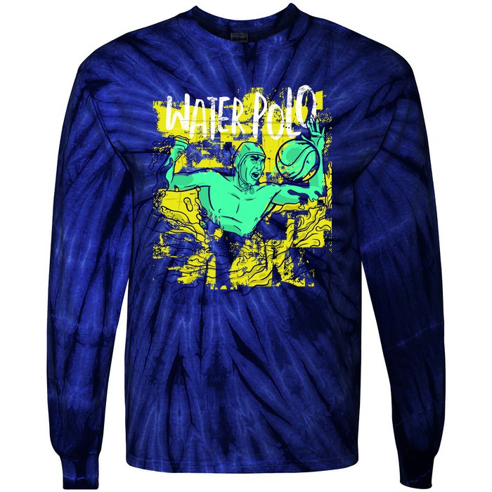 Water Polo Grunge Tie-Dye Long Sleeve Shirt