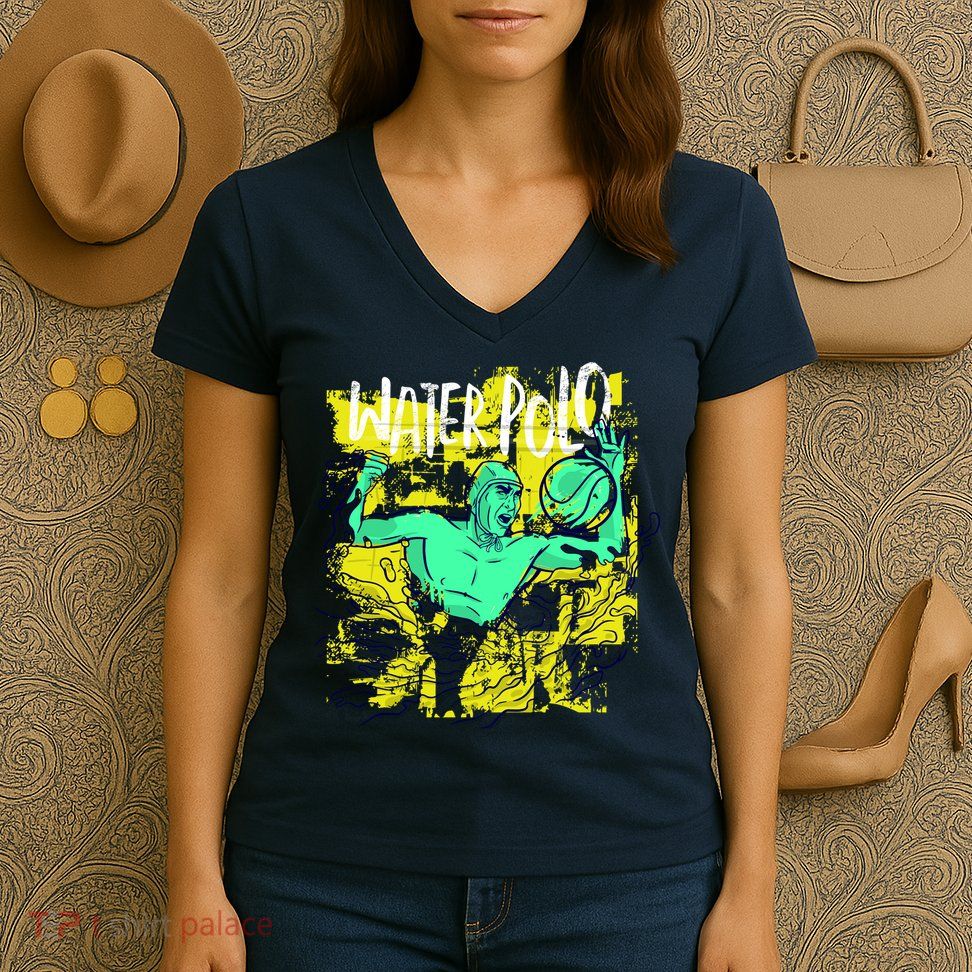 Water Polo Grunge Women's V-Neck T-Shirt