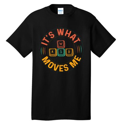 Wasd Pc Gamer Gifts Video Gaming Boy Vintage Gift Wo Tall T-Shirt