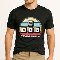 Wasd Pc Gamer Retro Gaming ItS What Moves Me Pc Master Race Gift Cooling Performance Crew T-Shirt