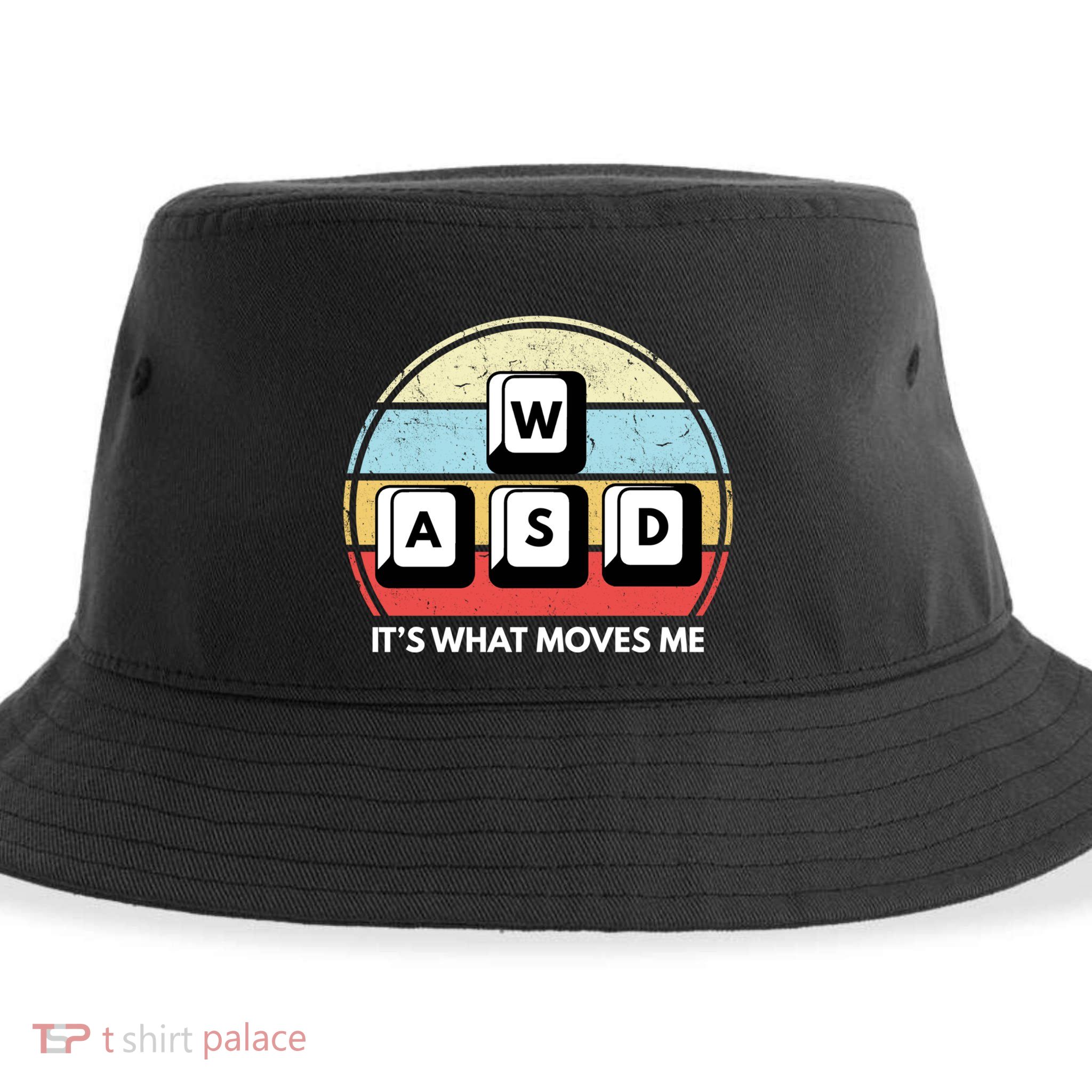 Wasd Pc Gamer Retro Gaming ItS What Moves Me Pc Master Race Gift Sustainable Bucket Hat