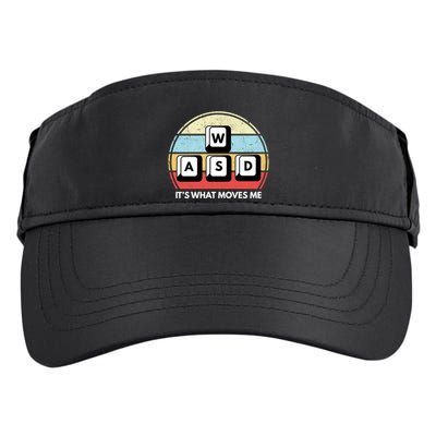 Wasd Pc Gamer Retro Gaming ItS What Moves Me Pc Master Race Gift Adult Drive Performance Visor
