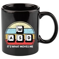 Wasd Pc Gamer Retro Gaming ItS What Moves Me Pc Master Race Gift 11oz C Handle Ceramic Mug
