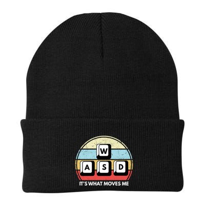 Wasd Pc Gamer Retro Gaming ItS What Moves Me Pc Master Race Gift Knit Cap Winter Beanie