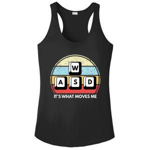 Wasd Pc Gamer Retro Gaming ItS What Moves Me Pc Master Race Gift Ladies PosiCharge Competitor Racerback Tank