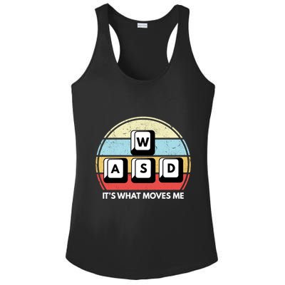 Wasd Pc Gamer Retro Gaming ItS What Moves Me Pc Master Race Gift Ladies PosiCharge Competitor Racerback Tank