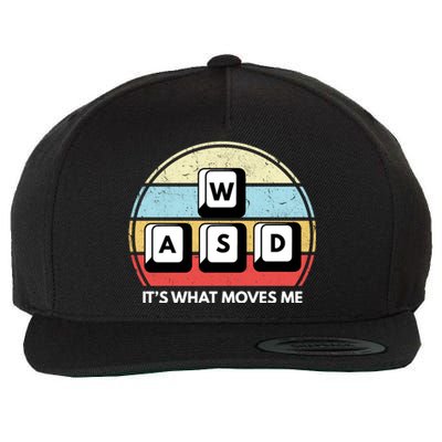 Wasd Pc Gamer Retro Gaming ItS What Moves Me Pc Master Race Gift Wool Snapback Cap