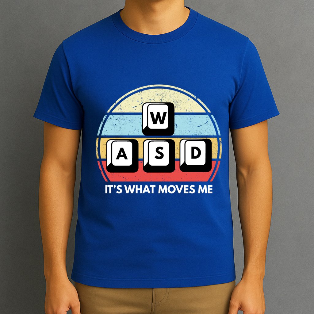 Wasd Pc Gamer Retro Gaming ItS What Moves Me Pc Master Race Gift T-Shirt