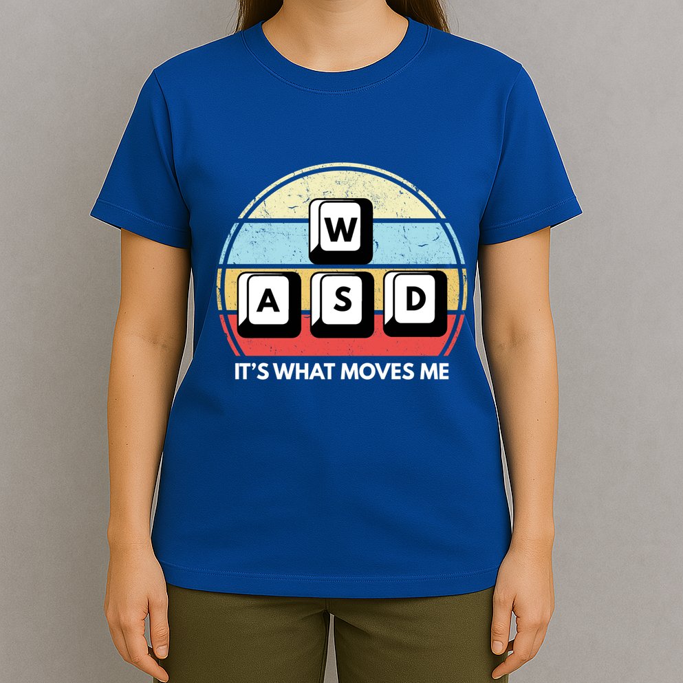 Wasd Pc Gamer Retro Gaming ItS What Moves Me Pc Master Race Gift T-Shirt