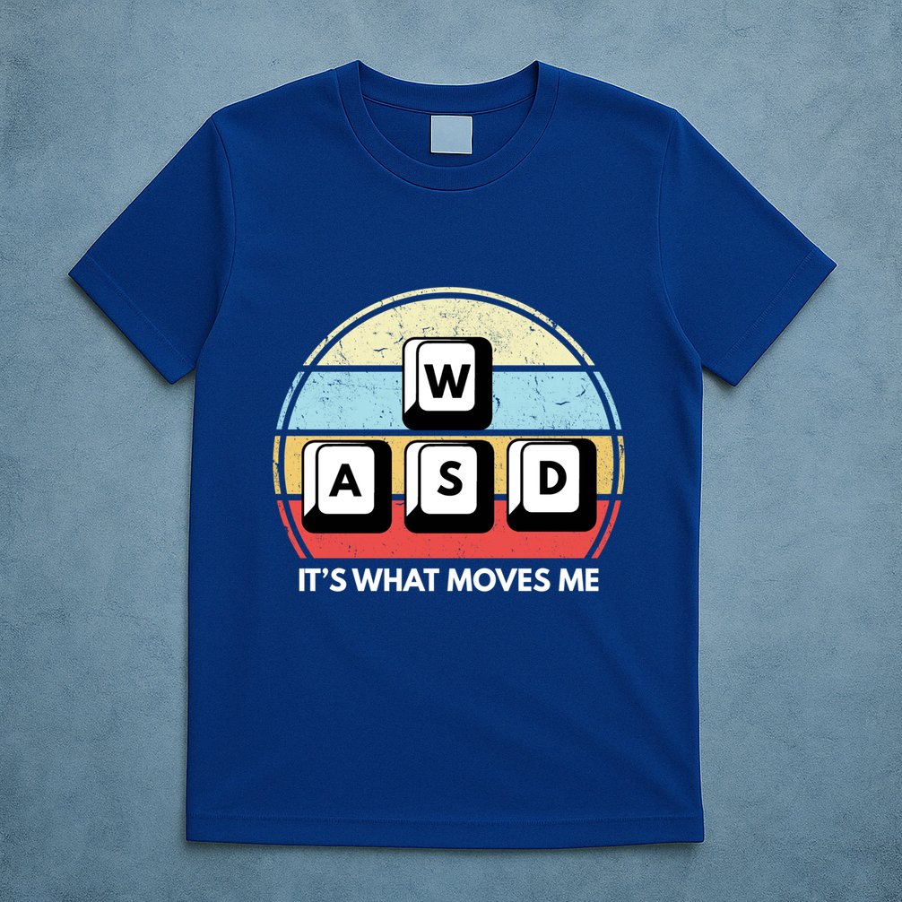 Wasd Pc Gamer Retro Gaming ItS What Moves Me Pc Master Race Gift T-Shirt