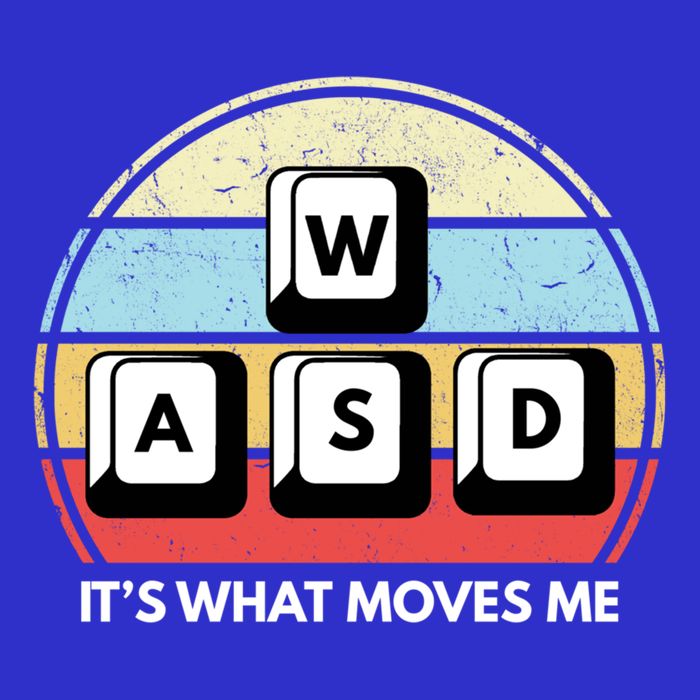 Wasd Pc Gamer Retro Gaming ItS What Moves Me Pc Master Race Gift T-Shirt