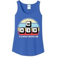 Wasd Pc Gamer Retro Gaming ItS What Moves Me Pc Master Race Gift Ladies Essential Tank