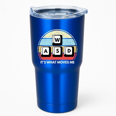 Wasd Pc Gamer Retro Gaming ItS What Moves Me Pc Master Race Gift Tumbler