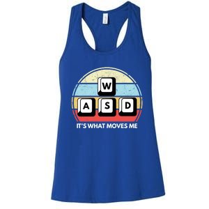 Wasd Pc Gamer Retro Gaming ItS What Moves Me Pc Master Race Gift Women's Racerback Tank