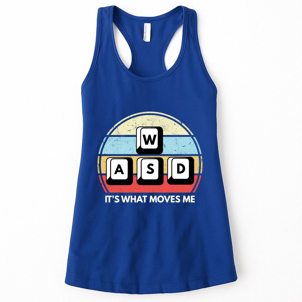 Wasd Pc Gamer Retro Gaming ItS What Moves Me Pc Master Race Gift Womens Tank Top