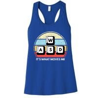 Wasd Pc Gamer Retro Gaming ItS What Moves Me Pc Master Race Gift Women's Racerback Tank