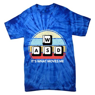 Wasd Pc Gamer Retro Gaming ItS What Moves Me Pc Master Race Gift Tie-Dye T-Shirt