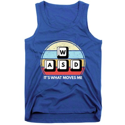 Wasd Pc Gamer Retro Gaming ItS What Moves Me Pc Master Race Gift Tank Top