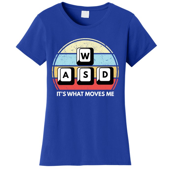 Wasd Pc Gamer Retro Gaming ItS What Moves Me Pc Master Race Gift Women's T-Shirt