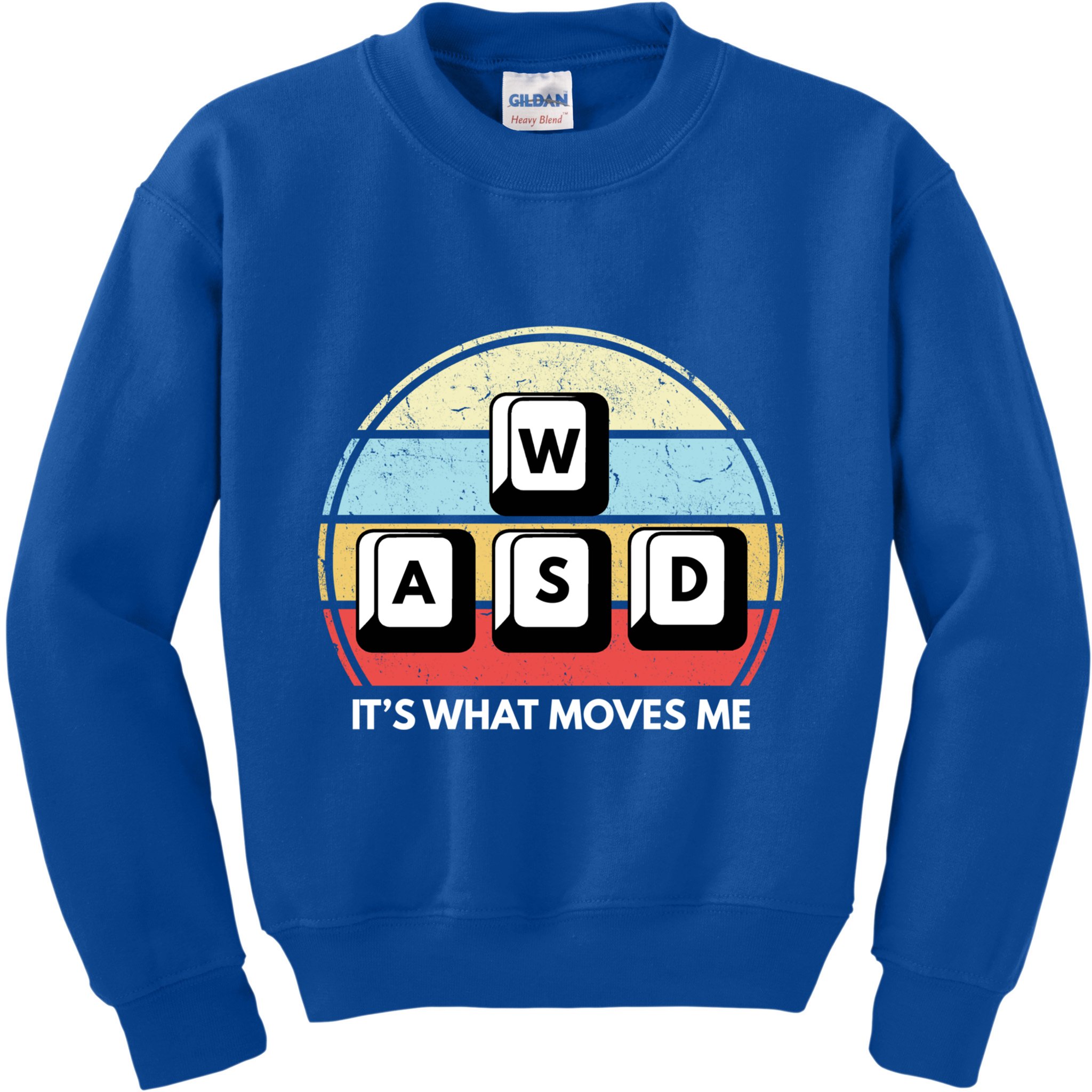 Wasd Pc Gamer Retro Gaming ItS What Moves Me Pc Master Race Gift Kids Sweatshirt