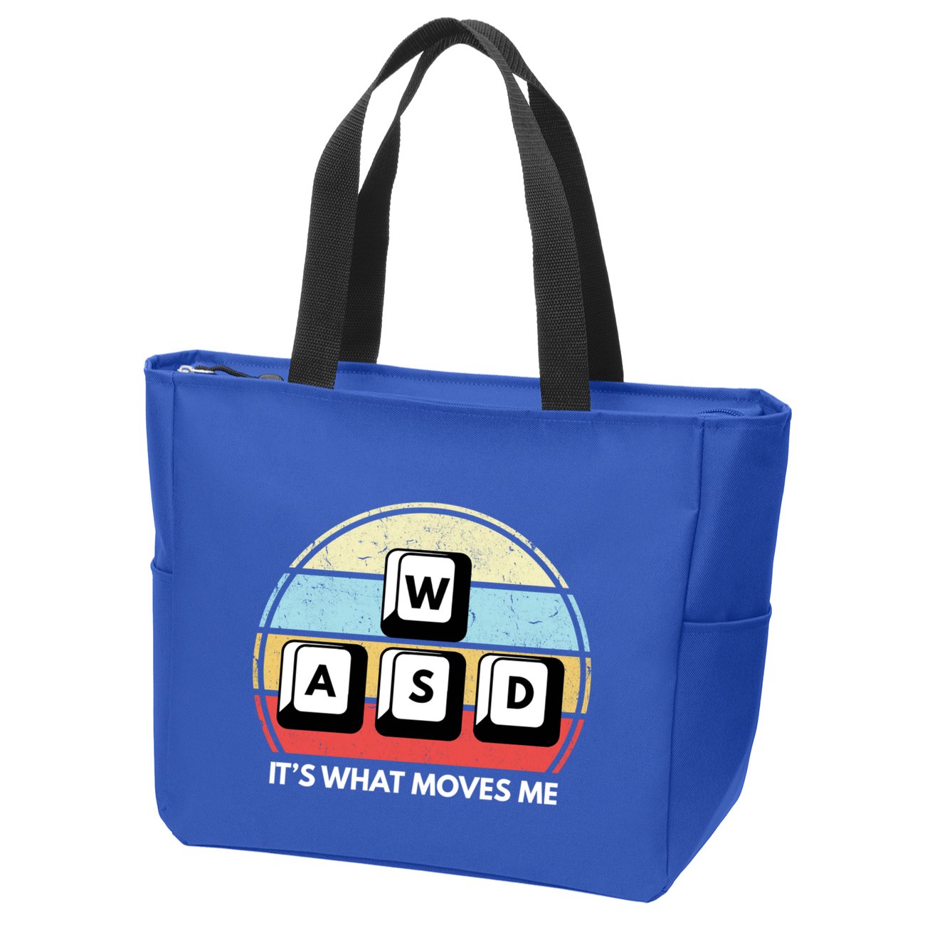 Wasd Pc Gamer Retro Gaming ItS What Moves Me Pc Master Race Gift Zip Tote Bag