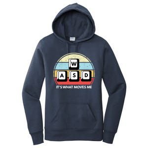 Wasd Pc Gamer Retro Gaming ItS What Moves Me Pc Master Race Gift Women's Pullover Hoodie