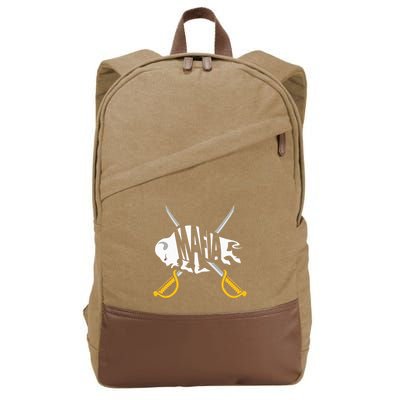 WNY Pride Gray White Yellow Buffalo Cotton Canvas Backpack