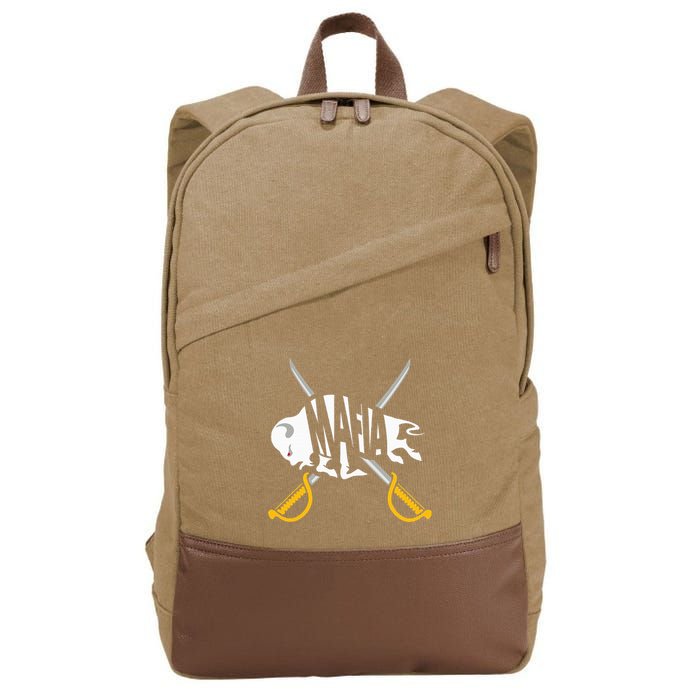 WNY Pride Gray White Yellow Buffalo Cotton Canvas Backpack
