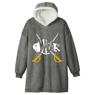 WNY Pride Gray White Yellow Buffalo Hooded Wearable Blanket